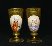 Lovely Pair 19th C Bohemien Go
