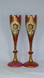 Quality Pair 19th C Bohemien G