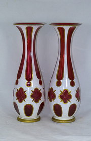 Quality Pair 19th C Bohemien O