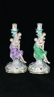 Quality Pair 19th C Meissen Ca