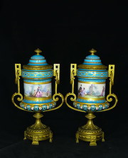 french quality pair 19th c sevres jew Quality Pair 19th C Sevres Jew