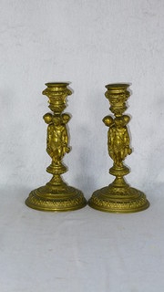 Quality Pair French Gilt Bronz