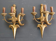 Pair of carved giltwood wall l