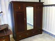 Edwardian Mahogany Wardrobe