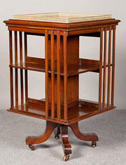Edwardian Inlaid Revolving Boo