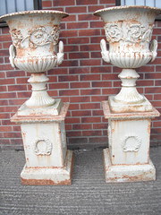 Large Pair of Cast Iron Garden