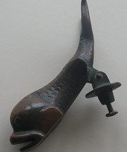 A bronze Door Knocker fish