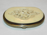 19thC Antique Carved Ivory Pur