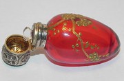 Antique 1867 Silver Ruby Glass