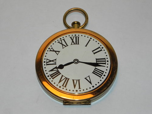 Antique Rare Station Masters Pocket Watch Powder Compact Rare Station Masters Pocket Watch Powder Compact