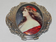vintage vanity and fashion accessories rare vintage silver enamel fr Rare Vintage Silver Enamel Fr