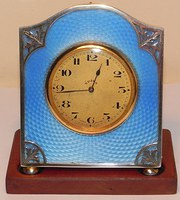 Silver Guilloche Enamel 8 Day