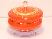 Vintage 1940s Czech Glass Powd