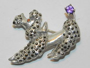 Vintage Silver  Marcasite Pood