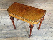 Burr Walnut Card Table