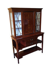 antique furniture edwardian inlaid mahogany disp Edwardian inlaid mahogany disp