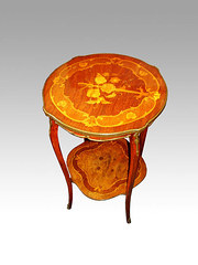 Marquetry occasional table