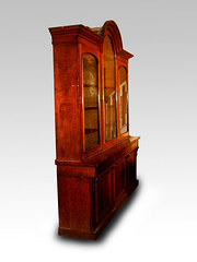 Oak three door bookcase