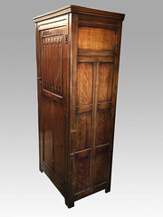 Oak veneered hall robe