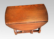 Solid oak miniature coffee tab