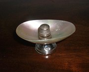 Motherofpearl  silver dish sil