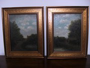 Pair Impressionist landscape o