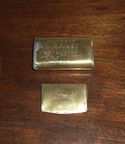 Vintage brass commemorative Ex