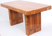 antique furniture art deco walnut dining table Art Deco Walnut Dining Table