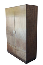 Art Deco walnut wardrobe