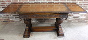 Carved Oak 7 foot draw leaf re