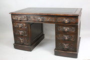 Carved oak desk