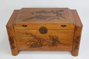 Chinese carved camphor wood bo