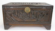 antique furniture chinese carved camphor wood bo Chinese carved camphor wood bo