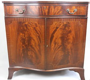 Edwardian mahogany inlaid serp