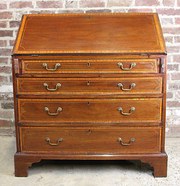 antique furniture georgian mahogany inlaid burea Georgian mahogany inlaid burea