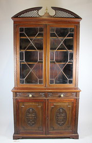 Impressive mahogany bookcase