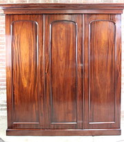 Large mahogany victorian tripl