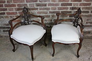 Pair of carved french corner c