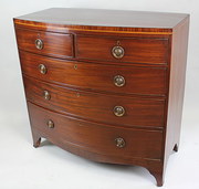 Regency mahogany bow front che