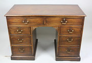 antique furniture regency mahogany leather top d Regency mahogany leather top d