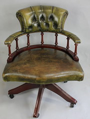 Reproduction mahogany and leat