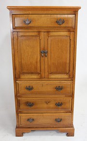 Slim oak cabinet tallboy