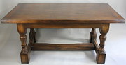 Solid oak refectory table