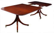 antique furniture twin pillar extending dining t Twin pillar extending dining t