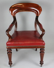 Victorian mahogany leather des