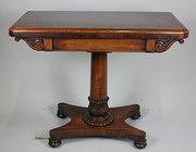 William IV mahogany card table