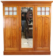furniture makers: maple and co antique furniture large satin triple wardrobe by large satin triple wardrobe by