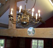 Brass 8 Branch light fitting