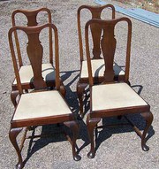 Set of four mahogany cabriole