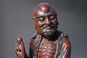 18thc Chinese wood  lacquered